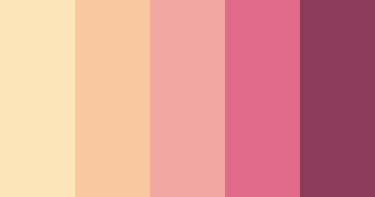 Download pink childhood color palette PNG image (landscape)