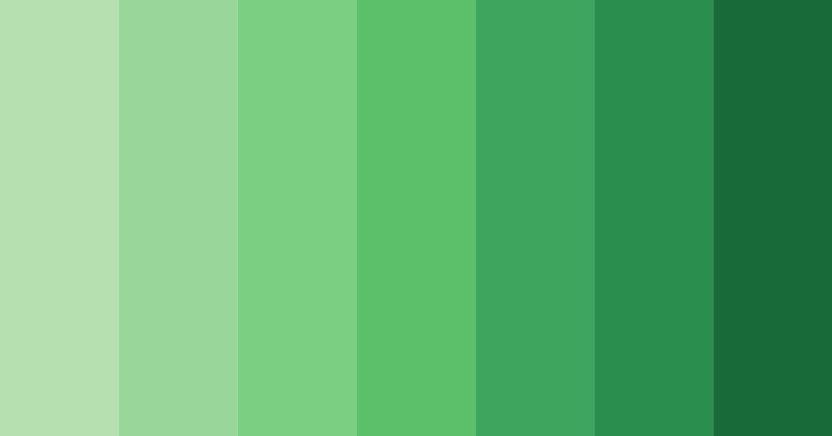 Download dark green shades color palette PNG image (landscape)