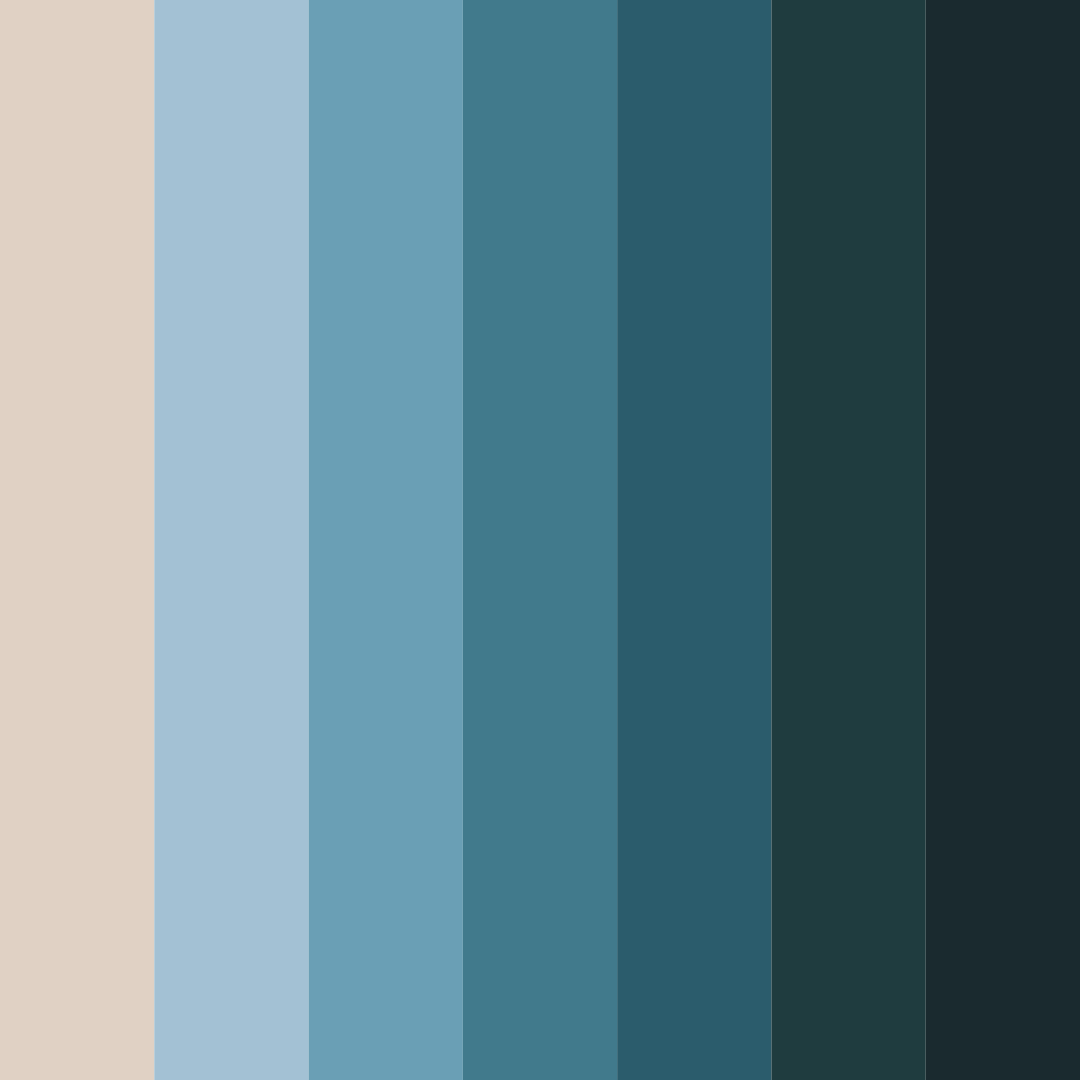 Download coastal serenity color palette PNG image (square)