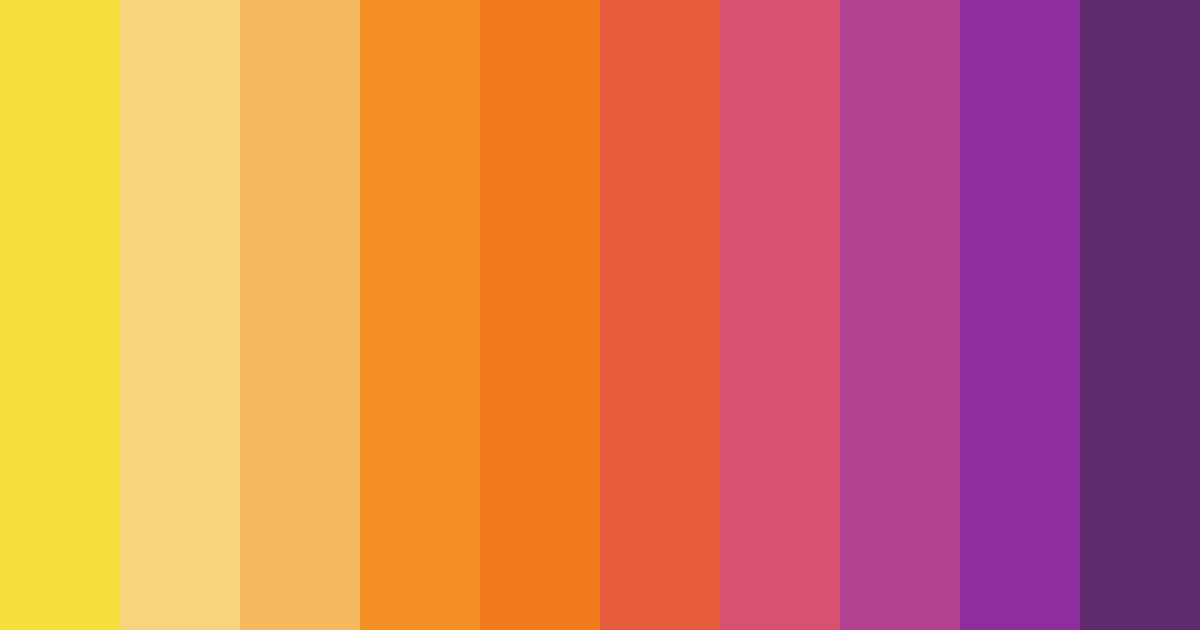 Download shades of yellow and red color palette PNG image (landscape)