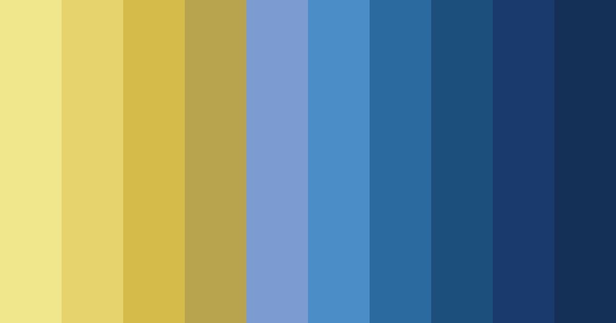 Download blue and gold color palette PNG image (landscape)