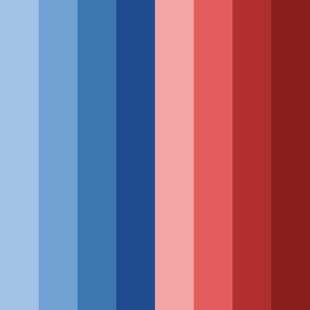 Download red and blue harmony color palette PNG image (square)