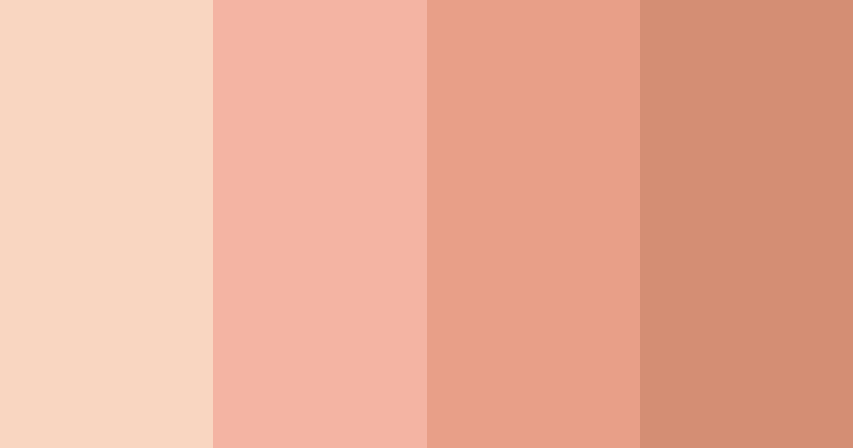 Download peachy skin color palette PNG image (landscape)