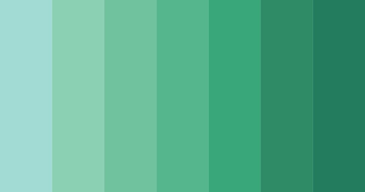 Download turquoise to beige shades color palette PNG image (landscape)