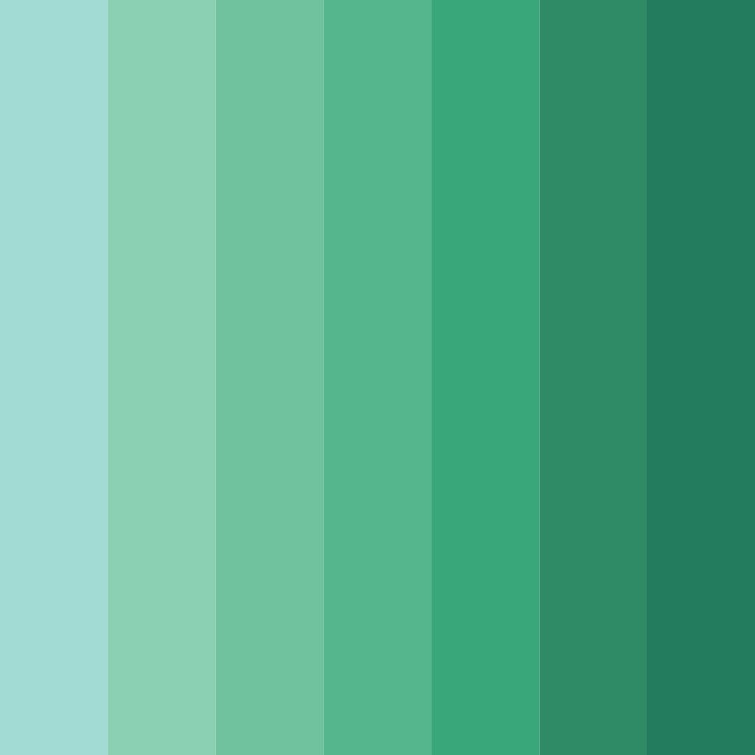 Download turquoise to beige shades color palette PNG image (square)