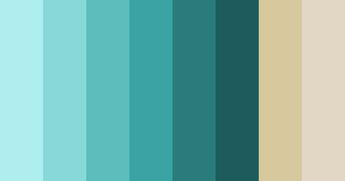 Download turquoise beige color palette PNG image (landscape)