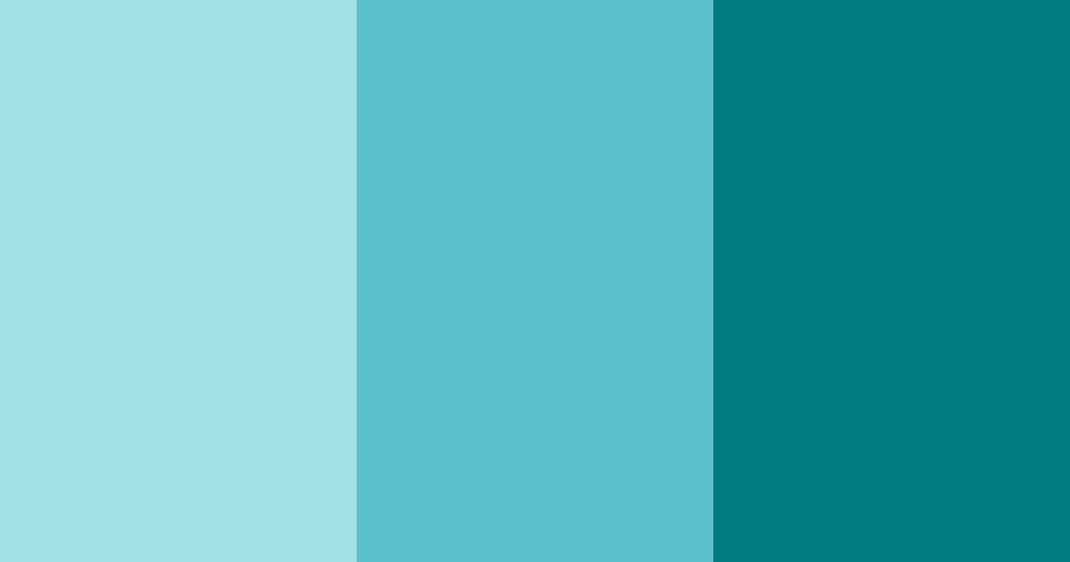 Download bright turquoise color palette PNG image (landscape)