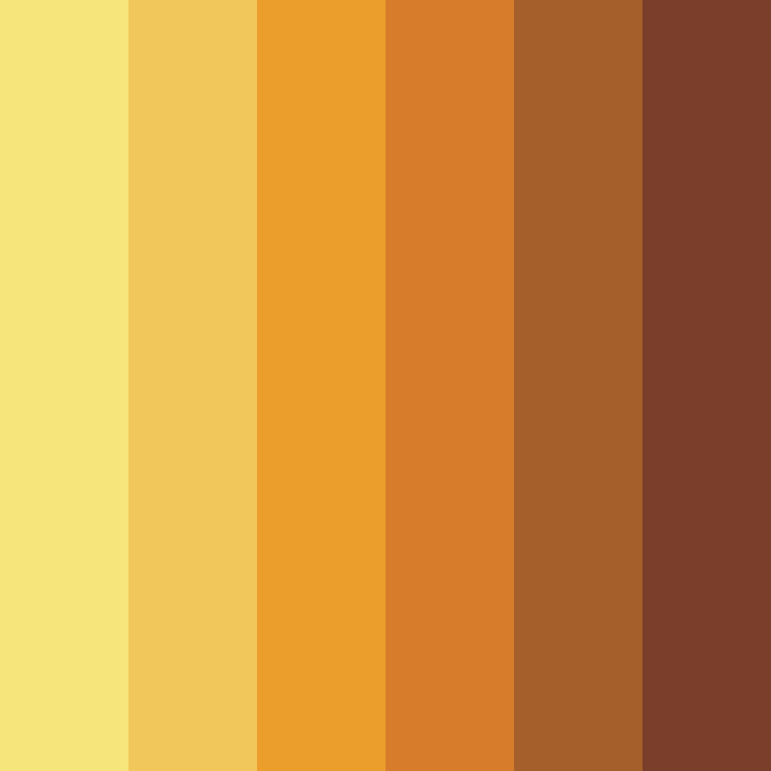 Download shades of yellow color palette PNG image (square)