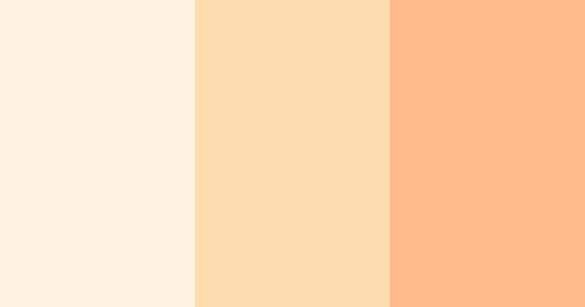 Download peachy shades color palette PNG image (landscape)