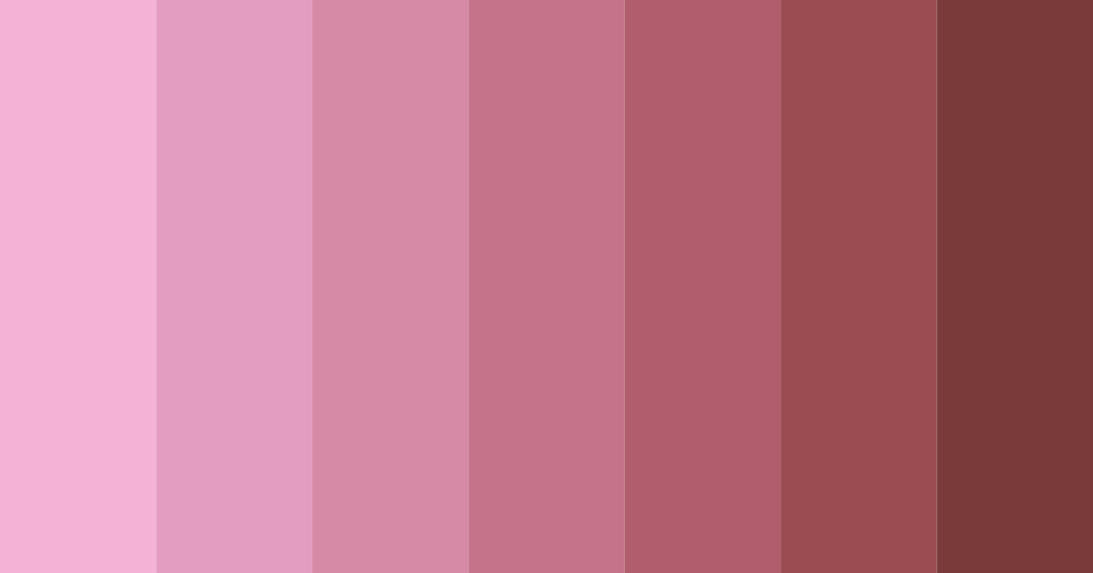 Download shades of pink color palette PNG image (landscape)