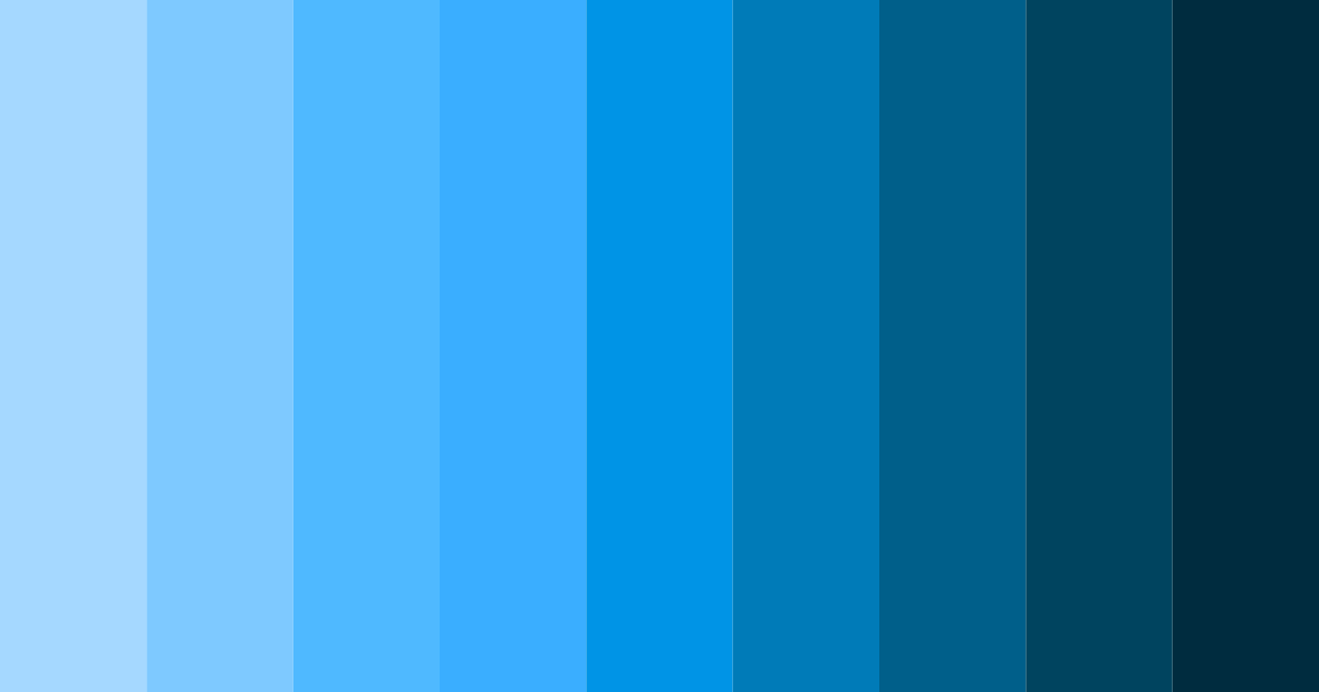 Shades of Blue Color Palette - ColorDrop