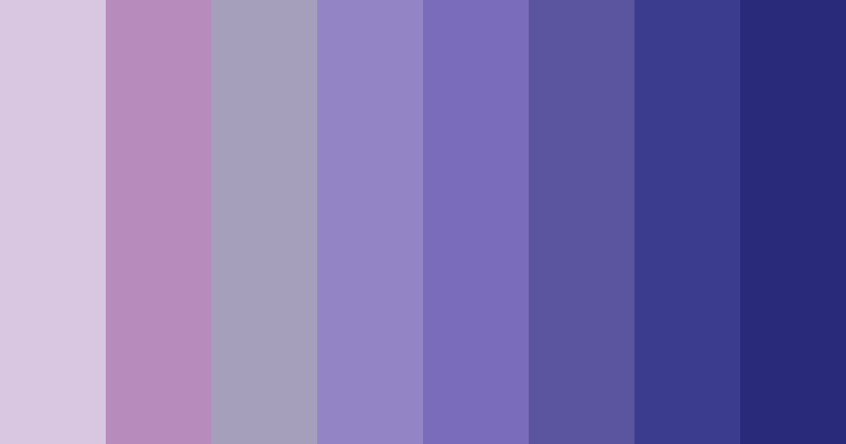 Download shades of purple color palette PNG image (landscape)