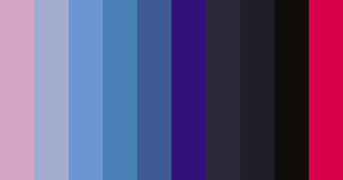 Download shades of blue color palette PNG image (landscape)