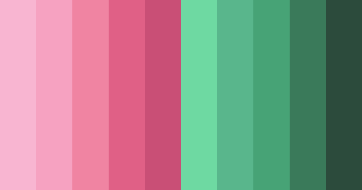 Download blossom & fern color palette PNG image (landscape)