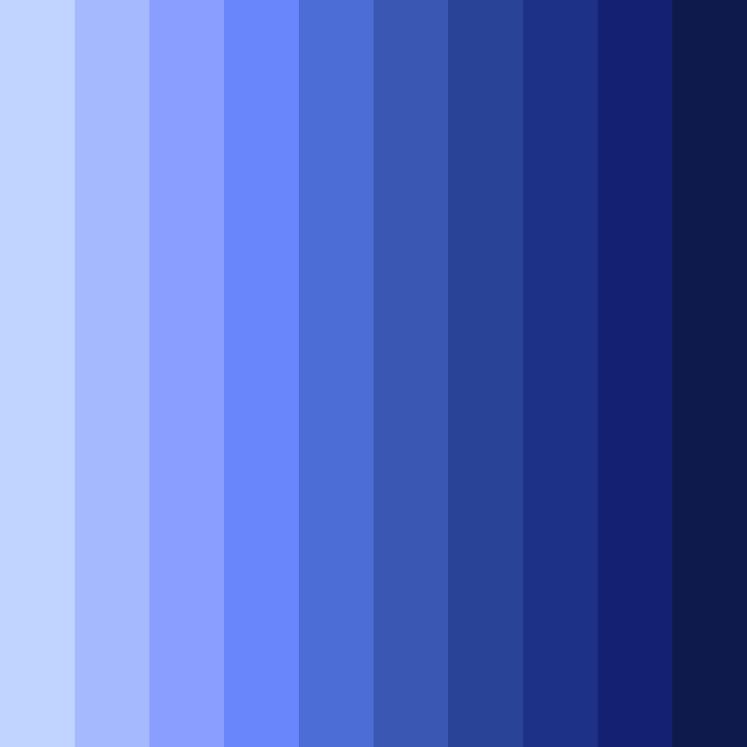 Download midnight azure dream color palette PNG image (square)