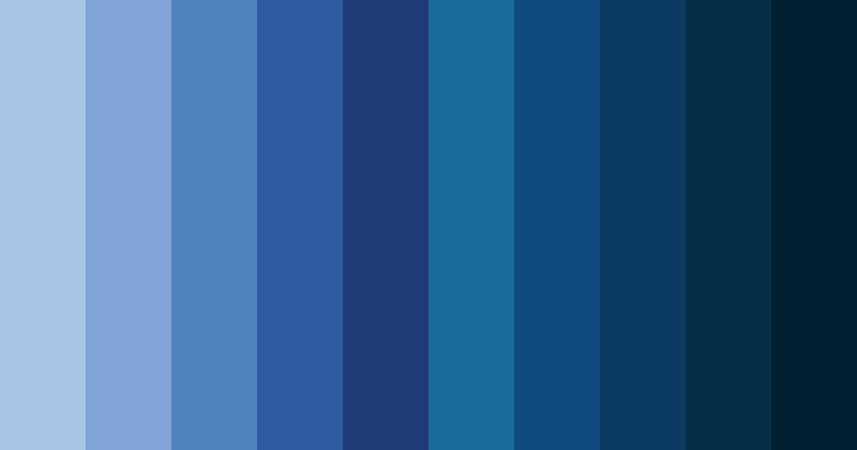 Download shades of bleu color palette PNG image (landscape)