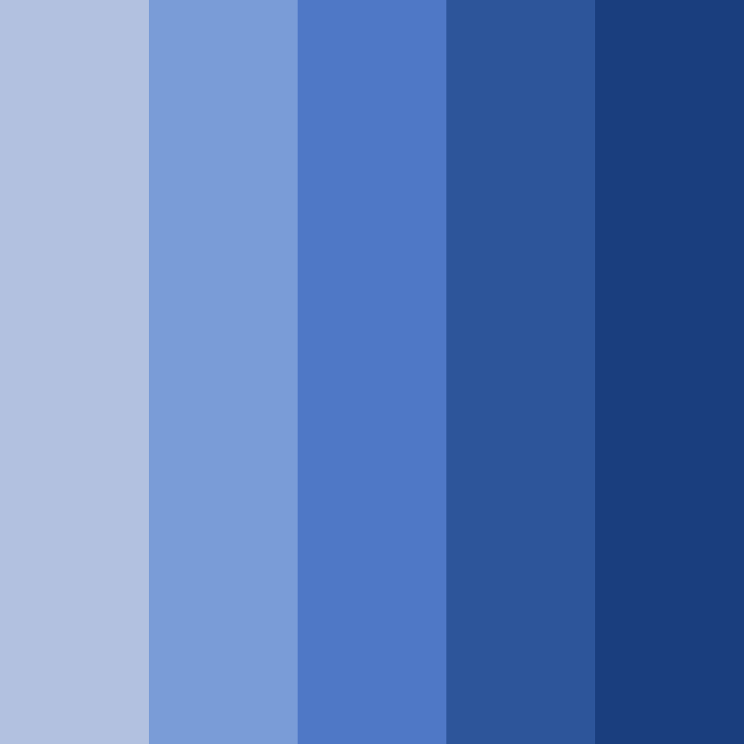 Download blue shades color palette PNG image (square)