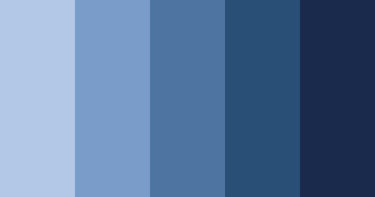 Download shades of indigo color palette PNG image (landscape)