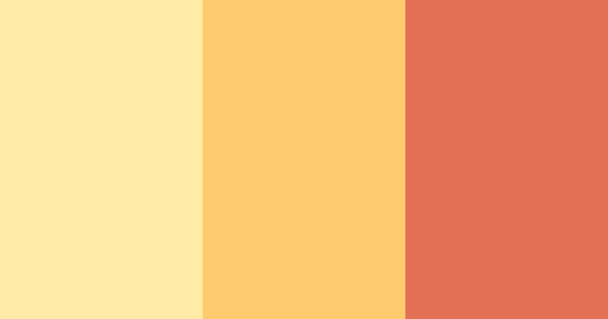 Download sunlit citrus harmony color palette PNG image (landscape)