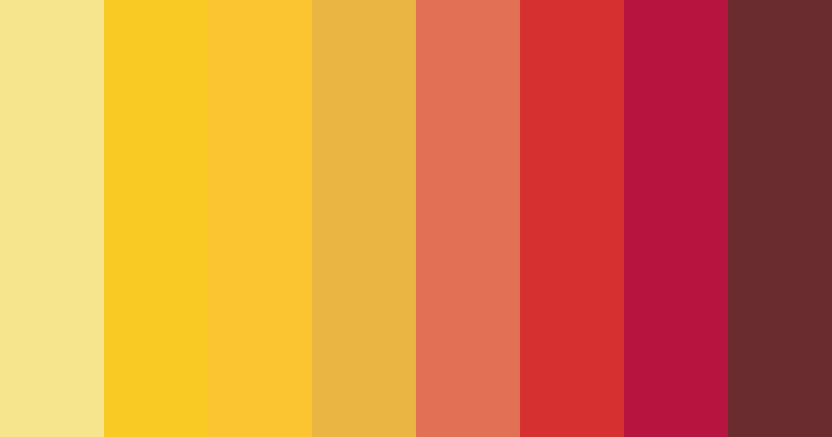 Download warm yellow red color palette PNG image (landscape)