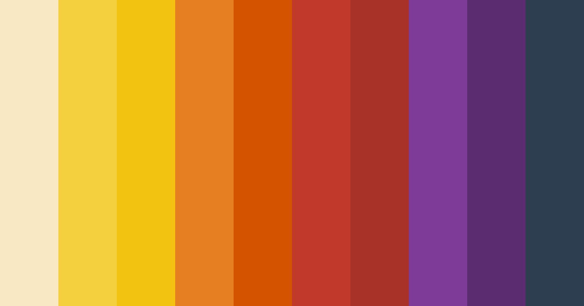 Download vibrant yellow sunset color palette PNG image (landscape)