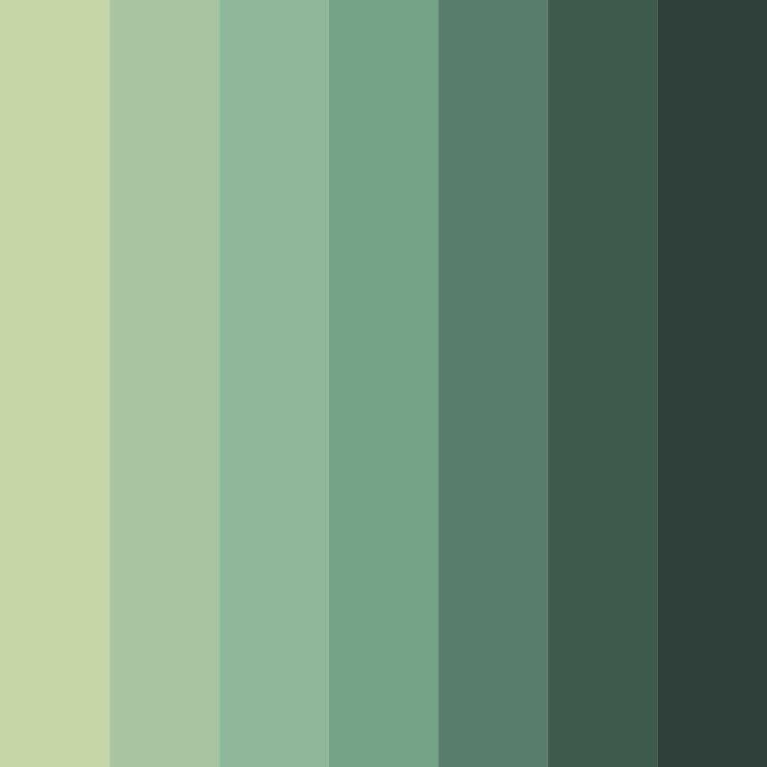 Download green zombie color palette PNG image (square)