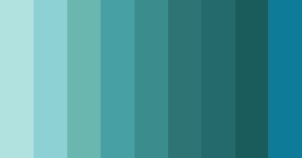 Download tropical teal serenity color palette PNG image (landscape)