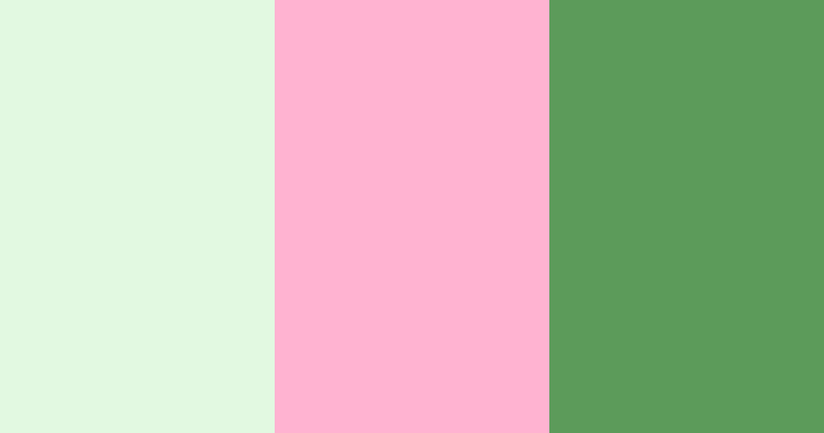 Download green blossom color palette PNG image (landscape)