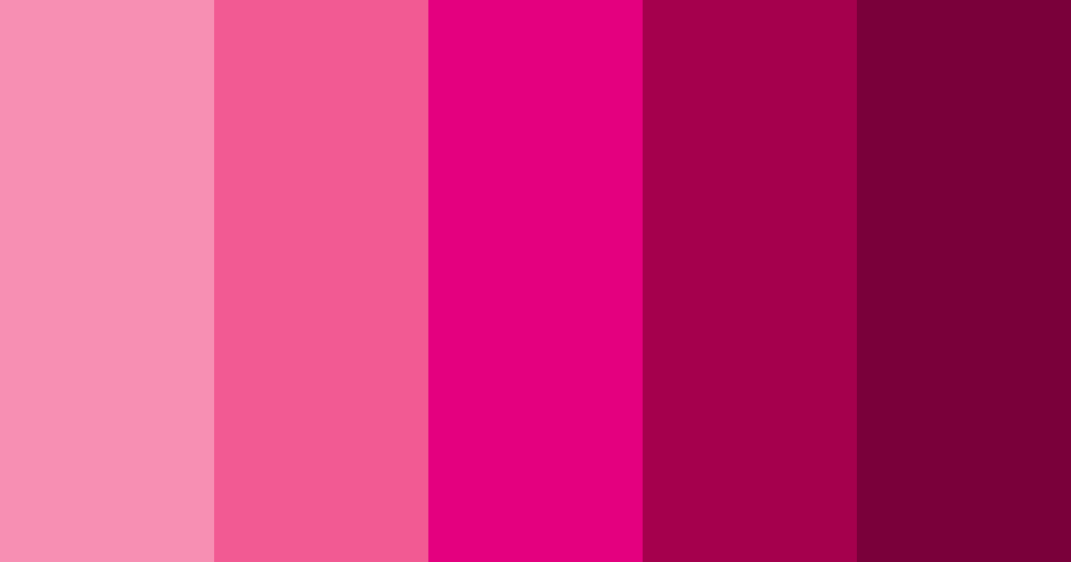 Download shades of pink color palette PNG image (landscape)