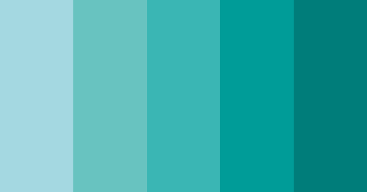 Download tropical teal vibes color palette PNG image (landscape)