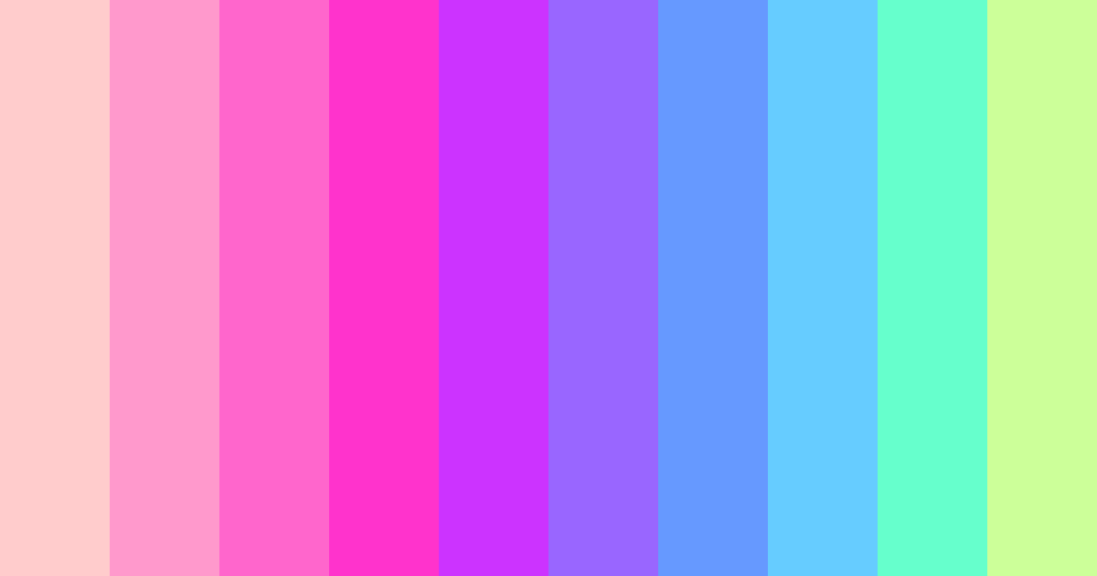 Download pink rainbow color palette PNG image (landscape)