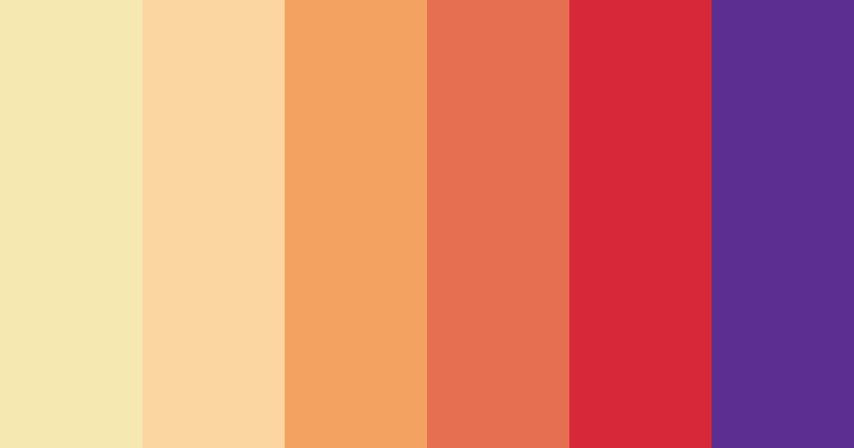 Download sunset serenade color palette PNG image (landscape)