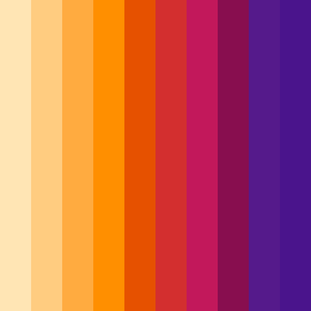 Download sunset serenade color palette PNG image (square)