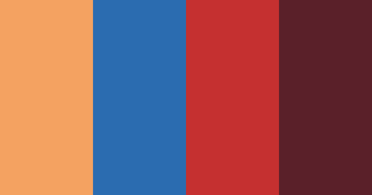 Download blue red harmony color palette PNG image (landscape)