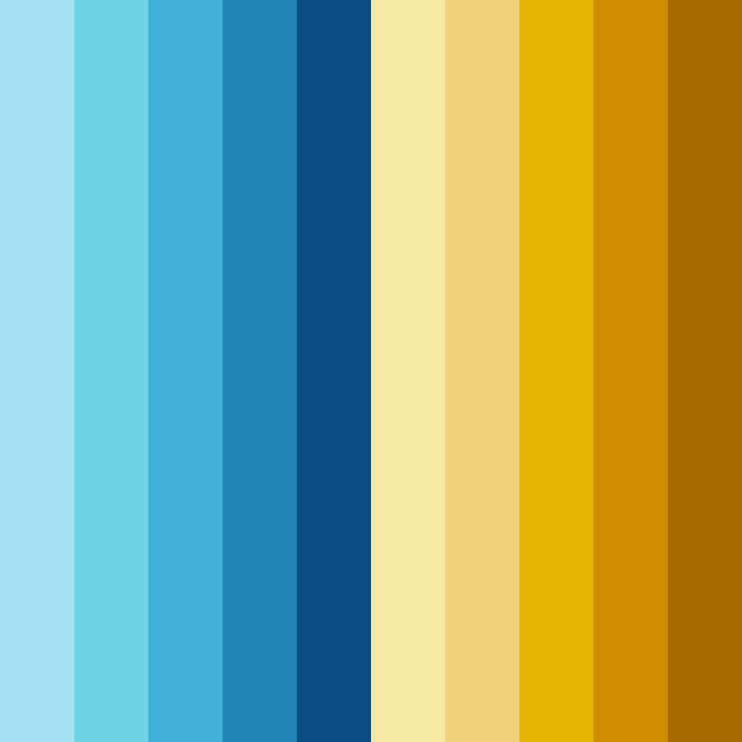 Download coastal serenity color palette PNG image (square)