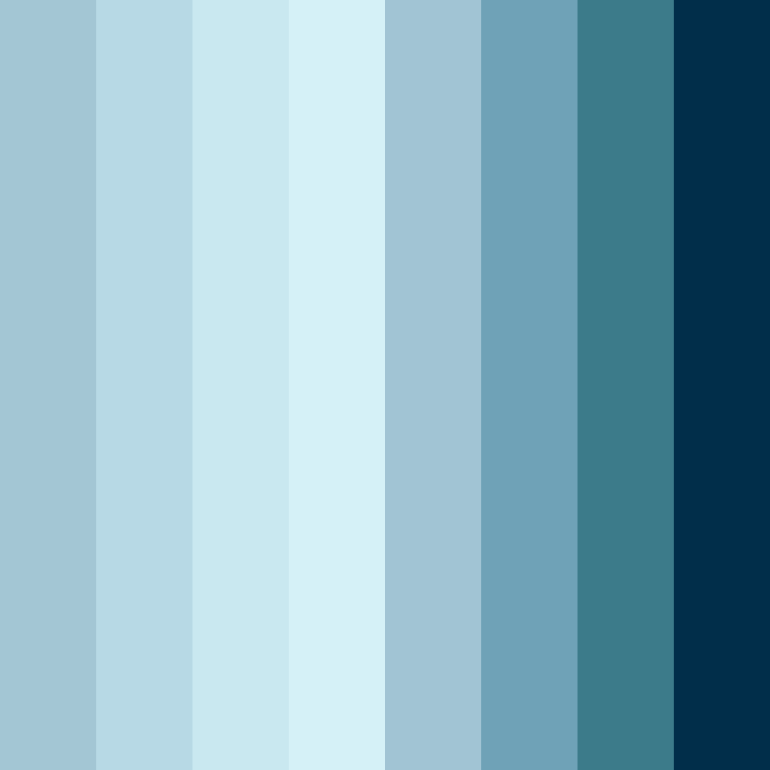 Download shades of blue color palette PNG image (square)