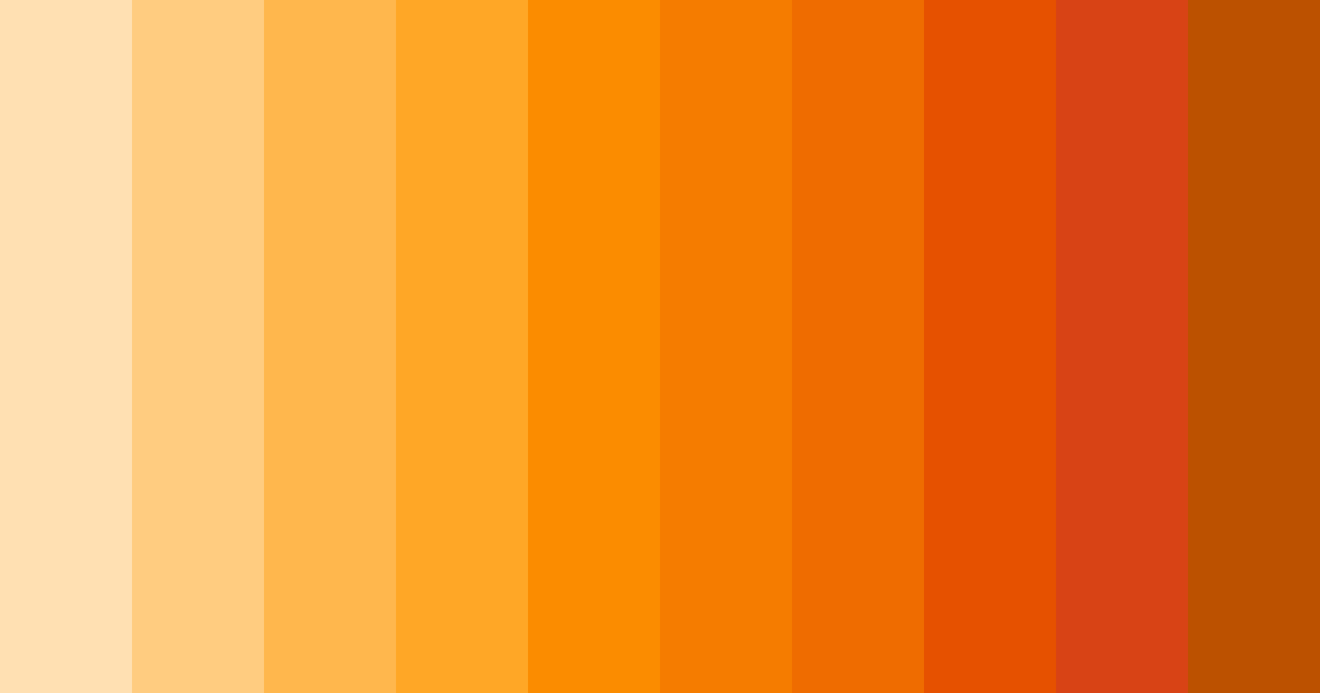 Download bright orange color palette PNG image (landscape)