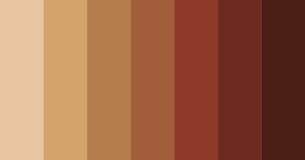 Download brown shades color palette PNG image (landscape)