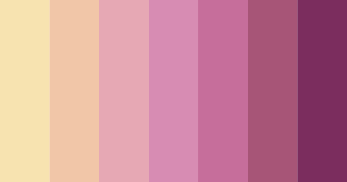 Download shades of pink color palette PNG image (landscape)