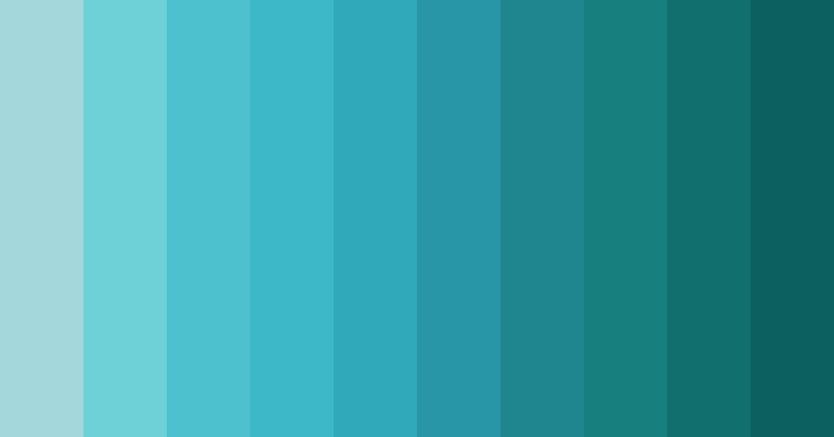 Download teal serenity color palette PNG image (landscape)