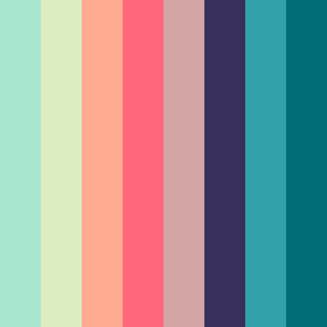 Download verdant dreamscape color palette PNG image (square)