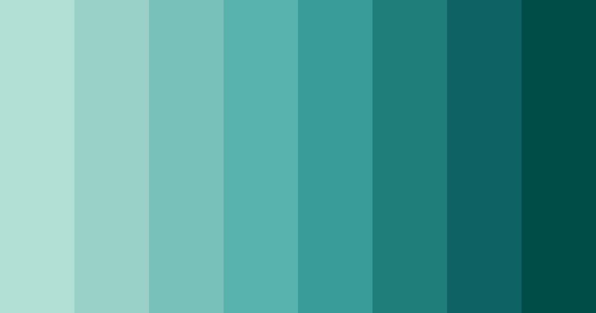 Download teal calm color palette PNG image (landscape)