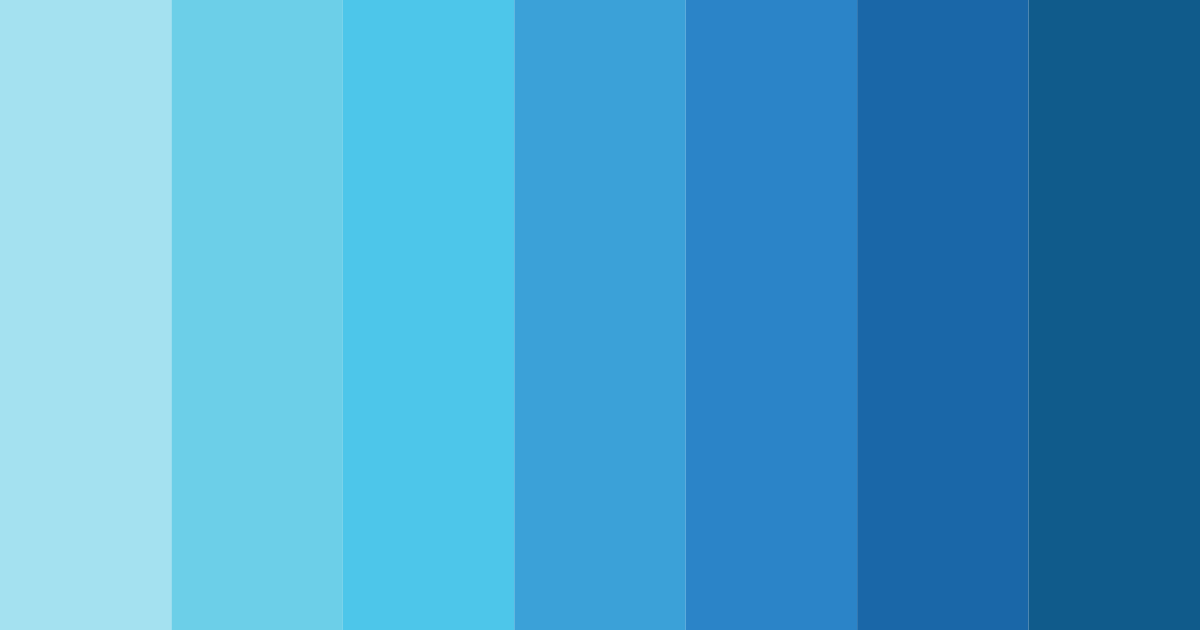 Download shades of blue color palette PNG image (landscape)