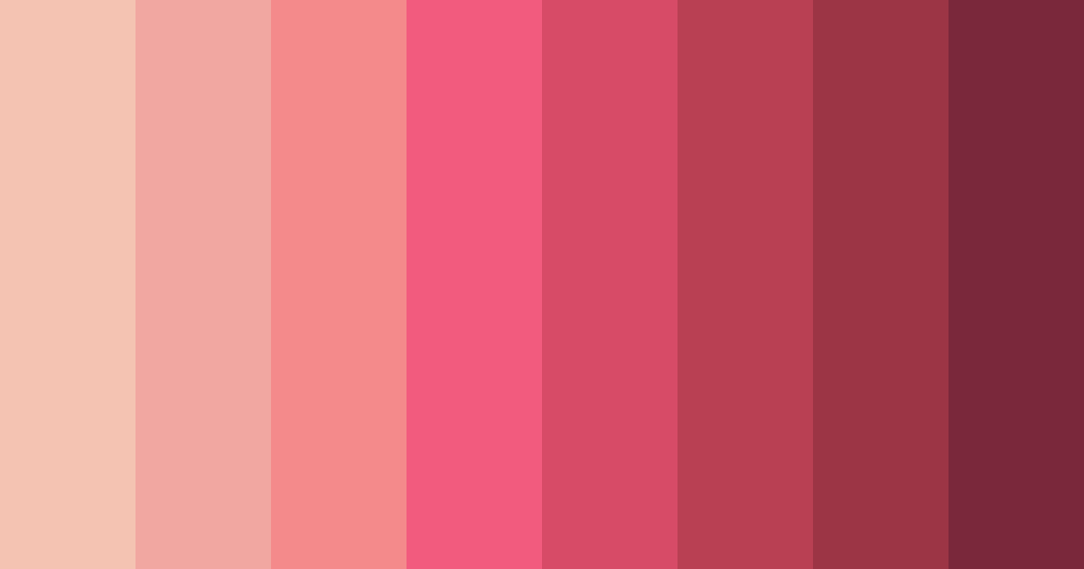 Download red shades color palette PNG image (landscape)