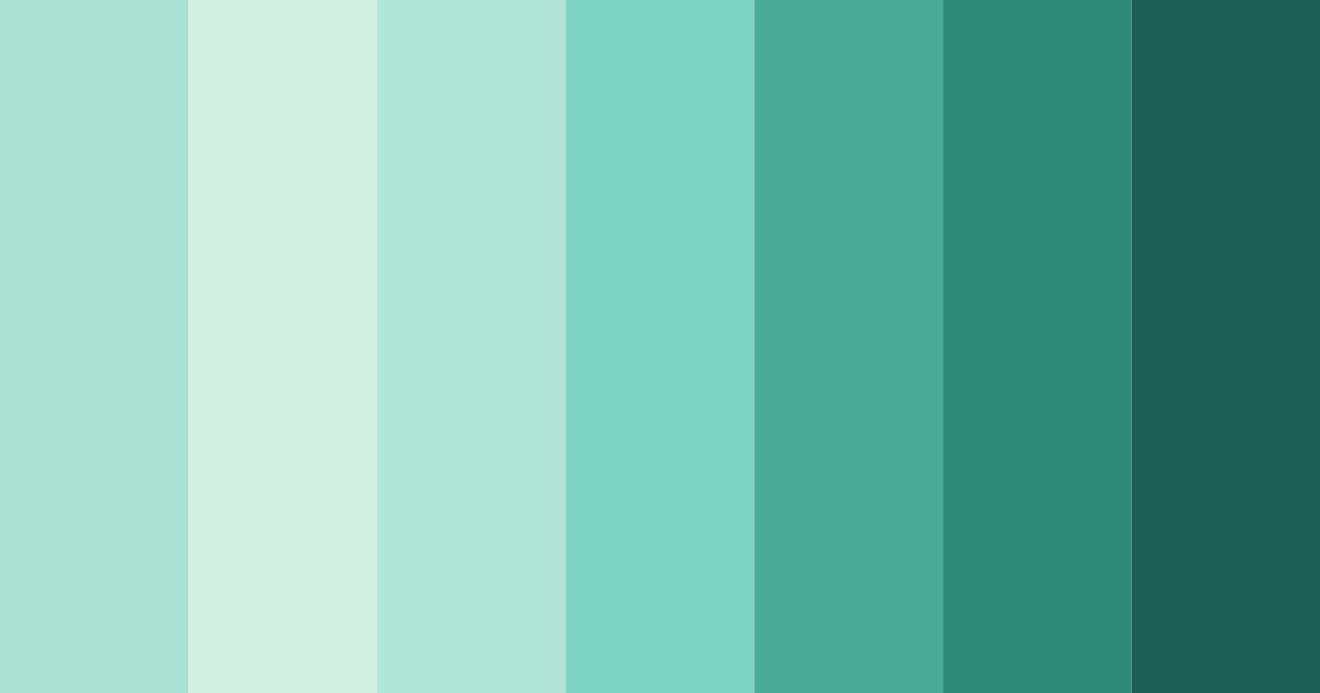 Download teal calm color palette PNG image (landscape)