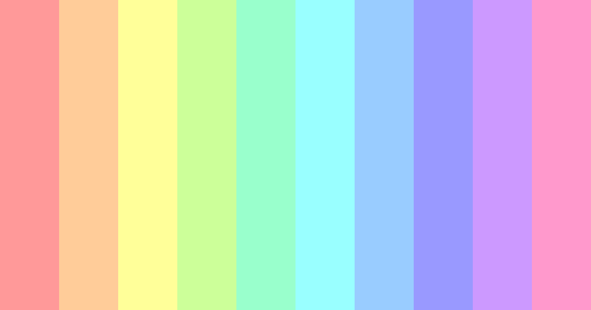 Download colorful rainbow color palette PNG image (landscape)