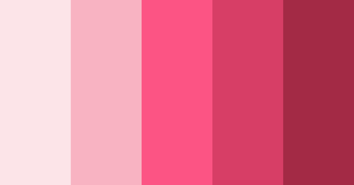 Download blushing blossoms color palette PNG image (landscape)