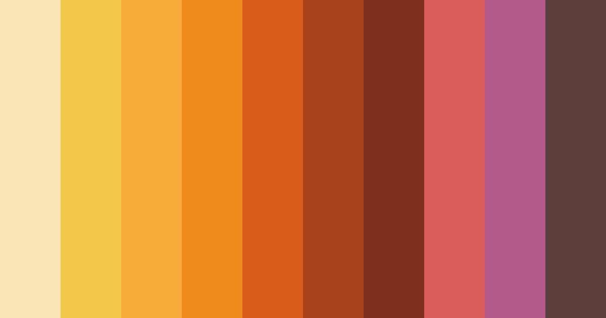 Download warm earthy tones color palette PNG image (landscape)