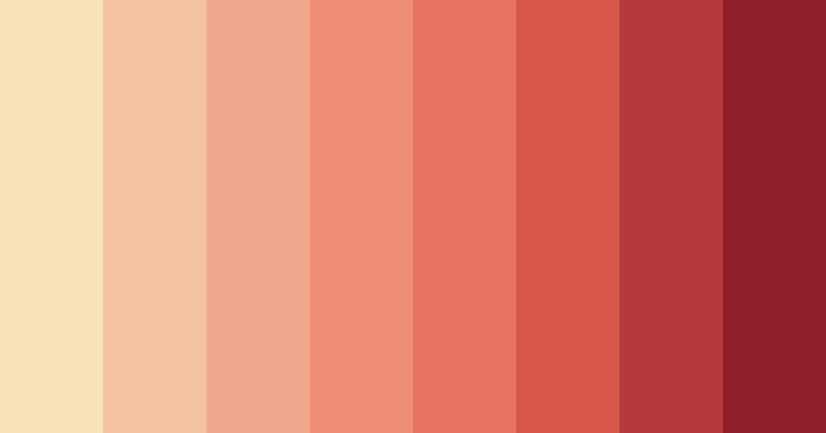 Download shades of red color palette PNG image (landscape)