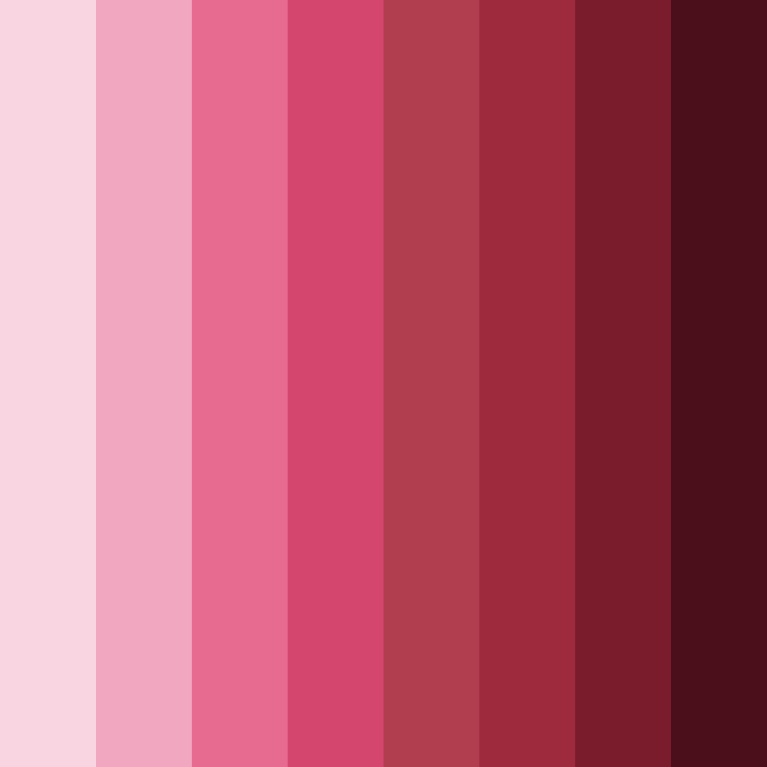 Download pink shades color palette PNG image (square)